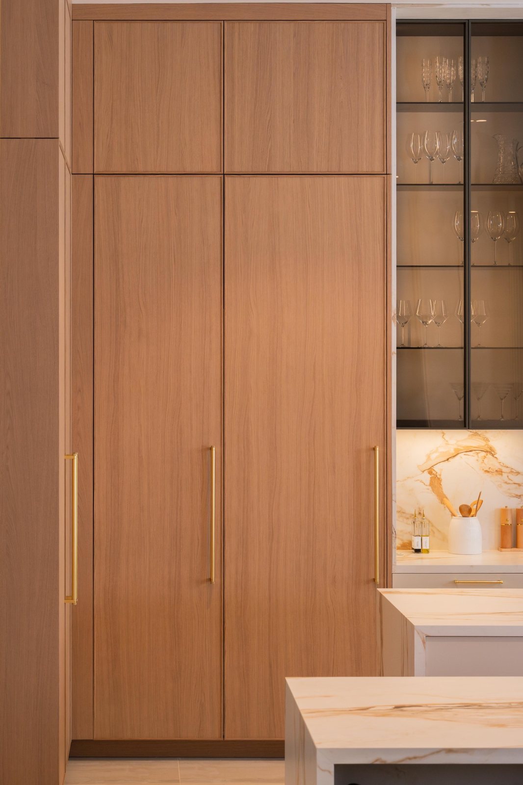 Marble and oak kitchen, photographed by Re-Capture